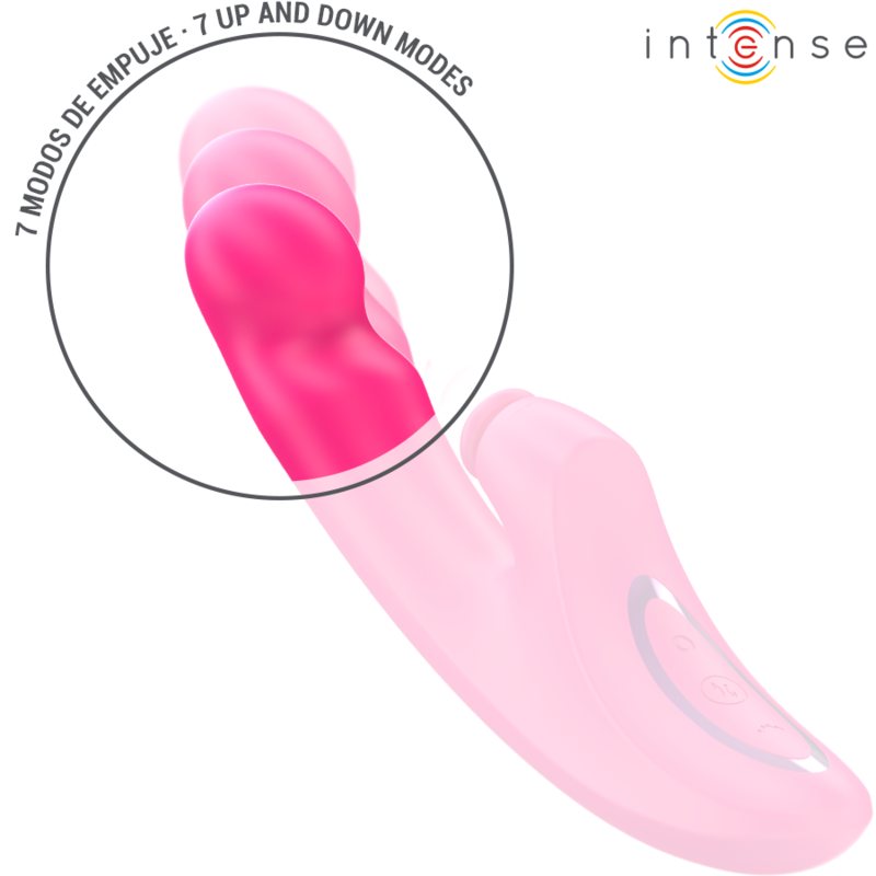 INTENSE - VIBRADOR EMI 13,5 CM MULTIFUNCION 3 EN 1 10 VIBRACIONES ROSA