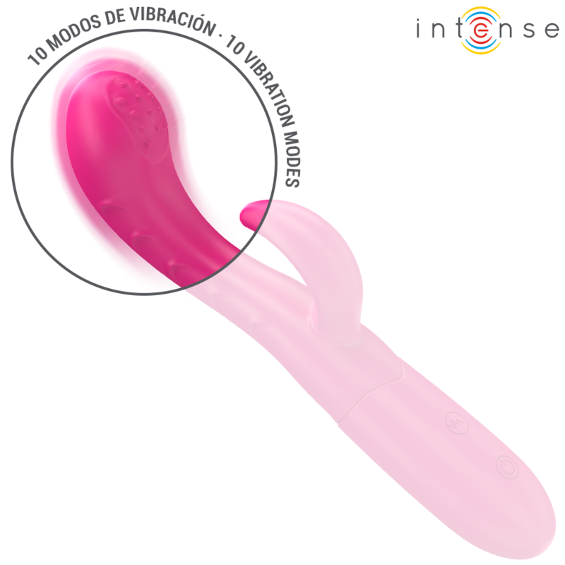 INTENSE - AMARA VIBRADOR CON LENGUA ESTIMULANTE 10 VIBRACIONES ROSA