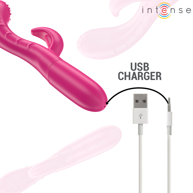 INTENSE - AMARA VIBRADOR CON LENGUA ESTIMULANTE 10 VIBRACIONES ROSA