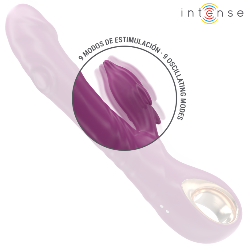 INTENSE - VIBRADOR MULTIFUNCIONAL HALLE CON LENGUA ESTIMULANTE DELFÍN MORADO