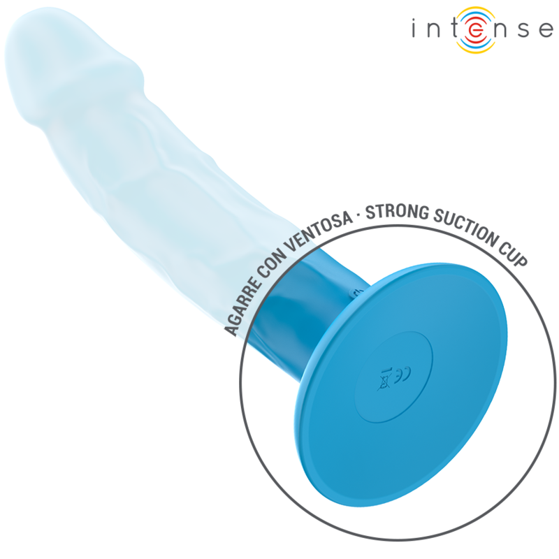 INTENSE - PHOEBE VIBRADOR REALISTA 10 VIBRACIONES CONTROL REMOTO AZUL