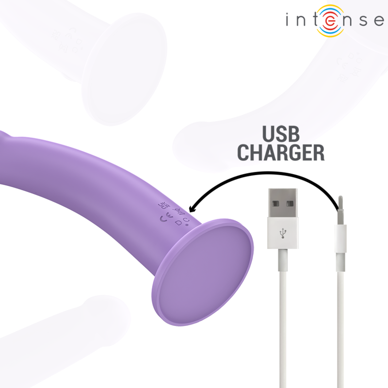 INTENSE - EDDIE VIBRADOR 17,5 CM 10 VIBRACIONES CONTROL REMOTO MORADO