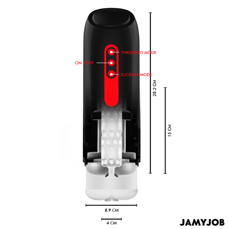 JAMYJOB - MASTURBADOR AUTOMÁTICO PHANTOM VAGINA 5 MODOS DE SUCCIÓN Y EMPUJE
