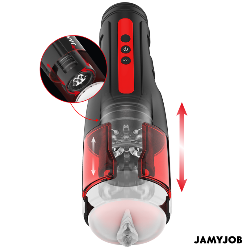 JAMYJOB - MASTURBADOR VAGINA AUTOMÁTICO CYCLONE 10 MODOS DE ROTACIÓN Y EMPUJE
