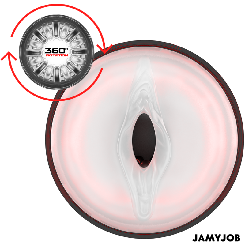 JAMYJOB - MASTURBADOR VAGINA AUTOMÁTICO CYCLONE 10 MODOS DE ROTACIÓN Y EMPUJE