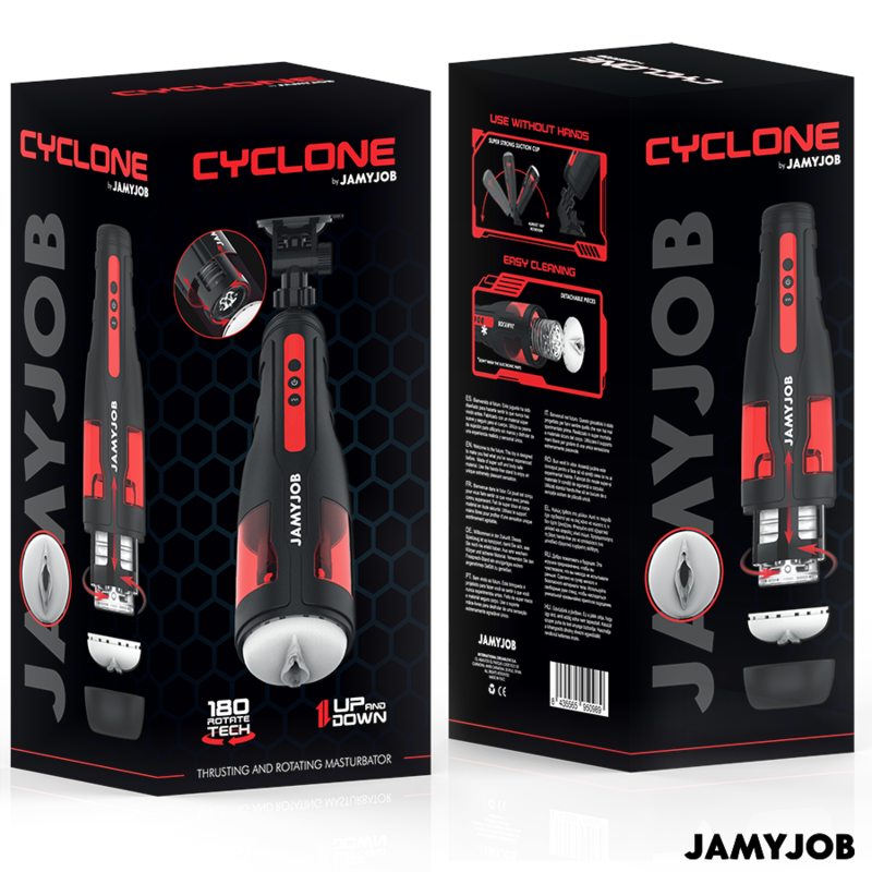 JAMYJOB - MASTURBADOR VAGINA AUTOMÁTICO CYCLONE 10 MODOS DE ROTACIÓN Y EMPUJE