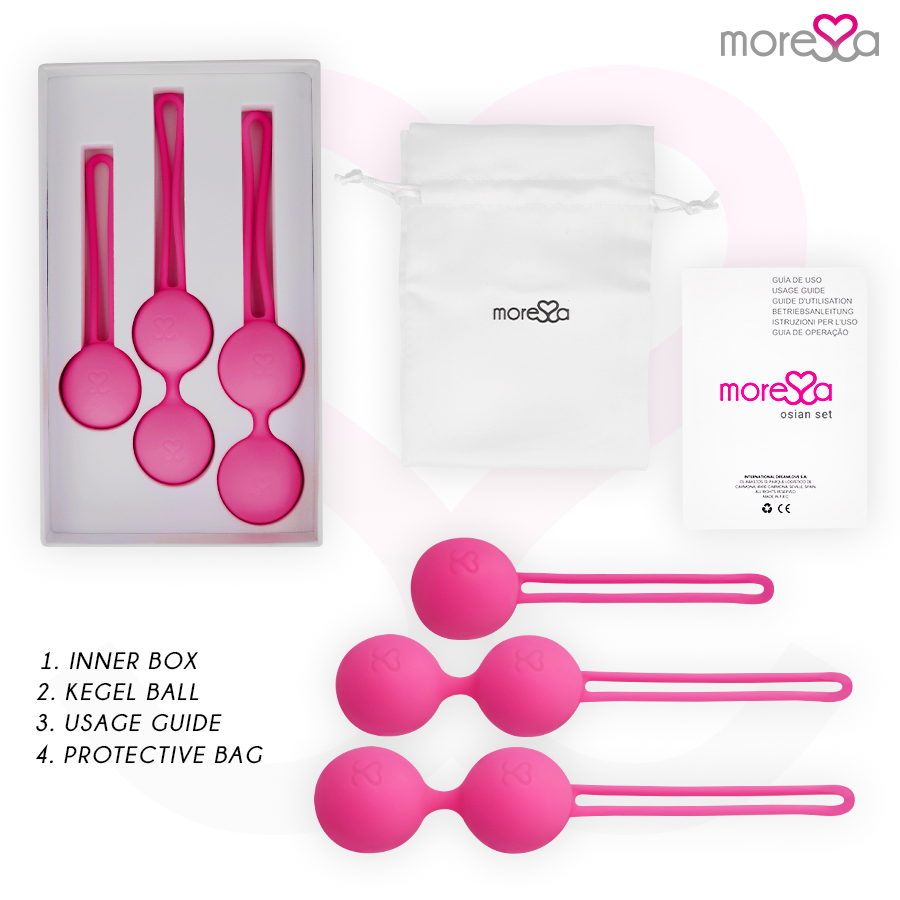 MORESSA - OSIAN PREMIUM SILICONE PINK SET (Osian One - 51 g | Osian Two - 101 g | Osian Three 85 g)