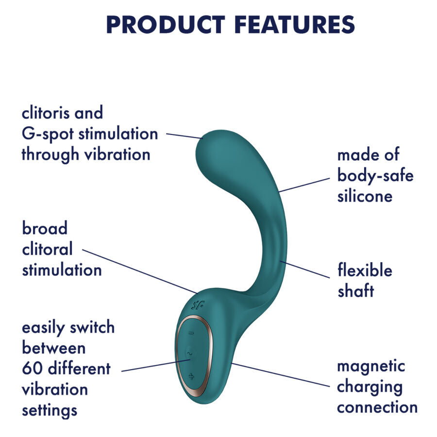 SATISFYER - G FOR FODDES 2 COELHO VIBRADOR GARRAFA VERDE