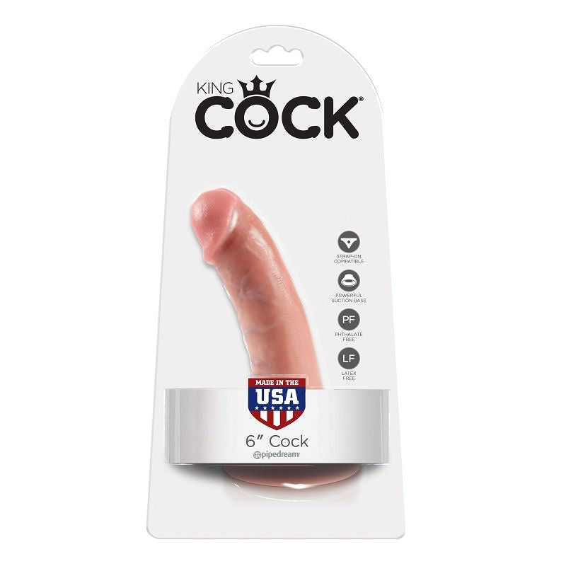 KING COCK - 6 DILDOS DE CARNE DE 15,2 CM