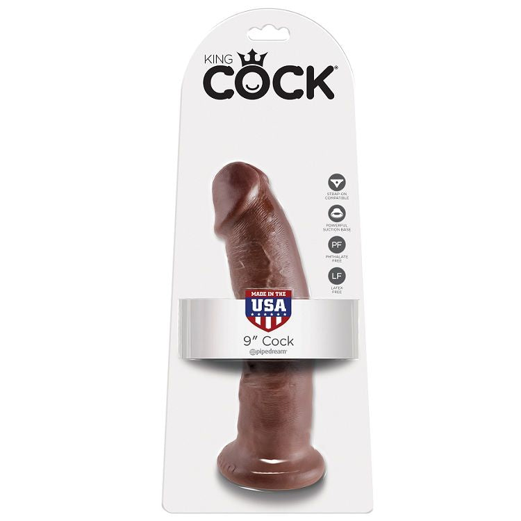 KING COCK - 9 DILDO MARRÓN 22,9 CM