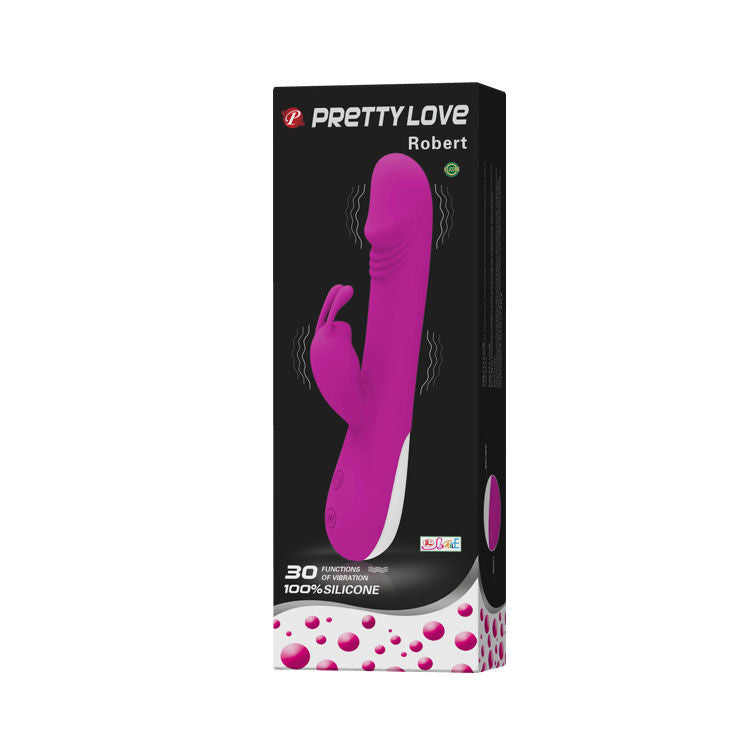 PRETTY LOVE - VIBRADOR ROBERT CON ESTIMULADOR DE CLÍTORIS