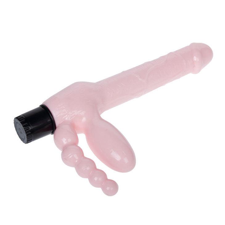 BAILE - ARNÉS SIN CUERDAS TPR CON VIBRACIÓN Y ESTIMULACIÓN ANAL 25,4 CM