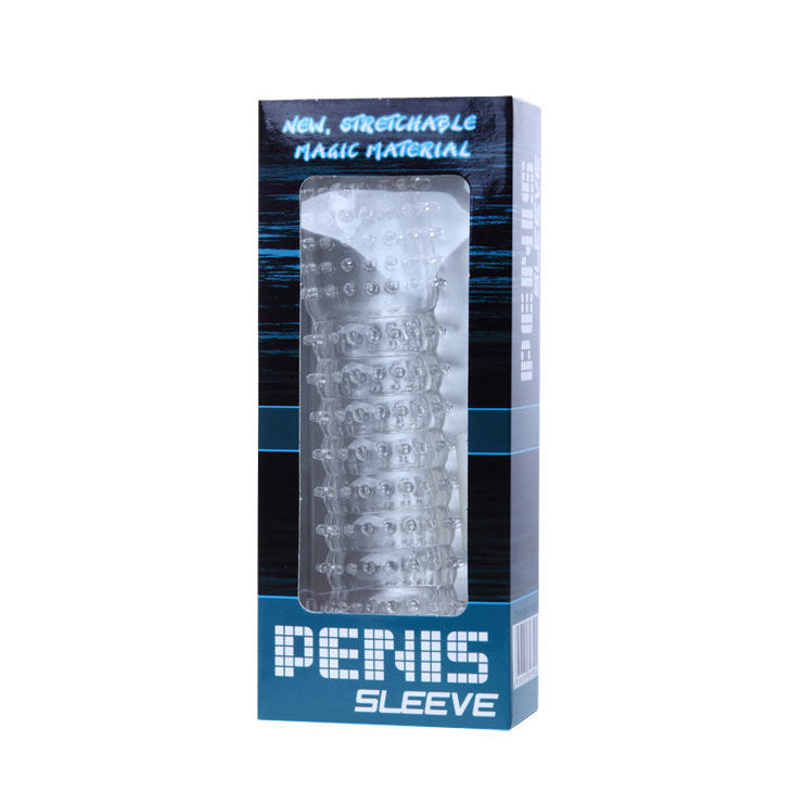 BAILE - FUNDA PARA PENE CON PUNTOS ESTIMULANTES MORADOS 14 CM