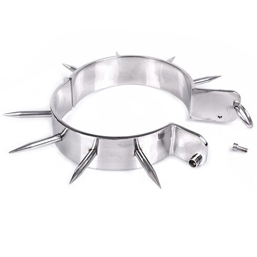 COLLAR ESCLAVO BDSM DE METAL DURO CON PUNTAS