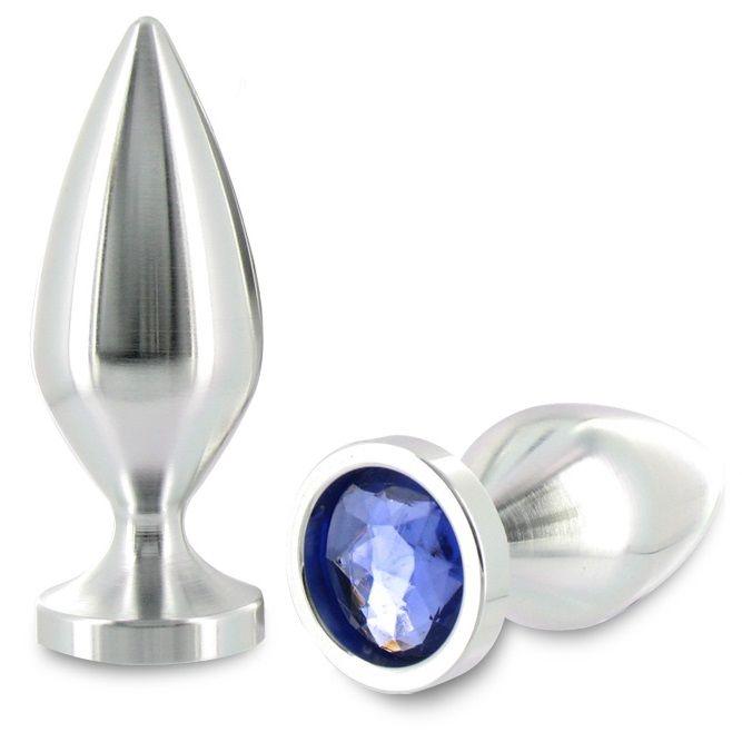 METAL HARD - PLUG ANAL ALIMINUM CRISTAL COR PEQUENO 5,71 CM - Intimate Vibes