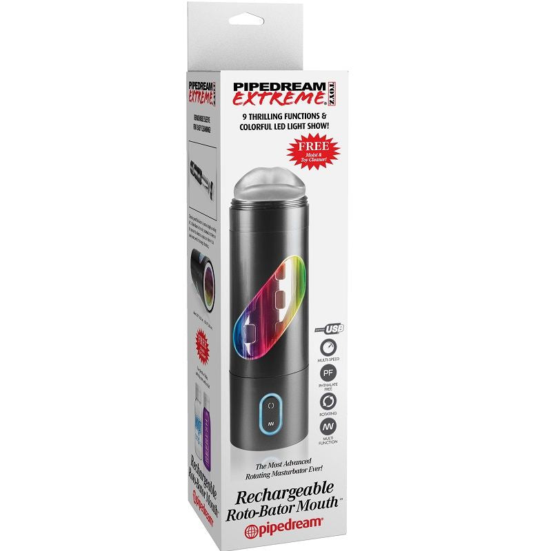 EXTREME TOYZ - MASTURBADOR MASCULINO BOCA ROTO BATOR USB