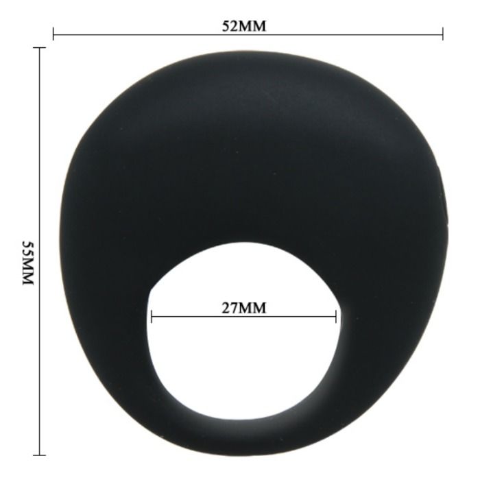 PRETTY LOVE - ANILLO TRAMPA VIBRADOR NEGRO