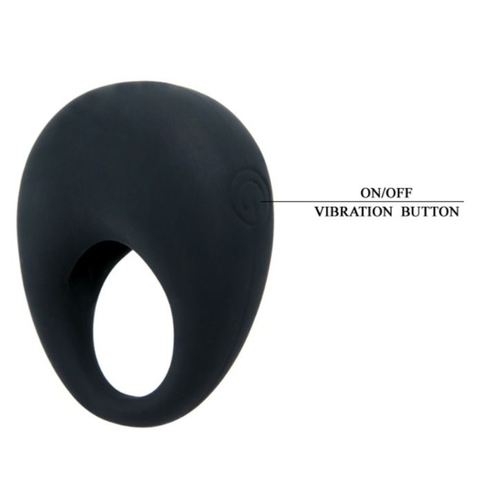 PRETTY LOVE - ANILLO TRAMPA VIBRADOR NEGRO