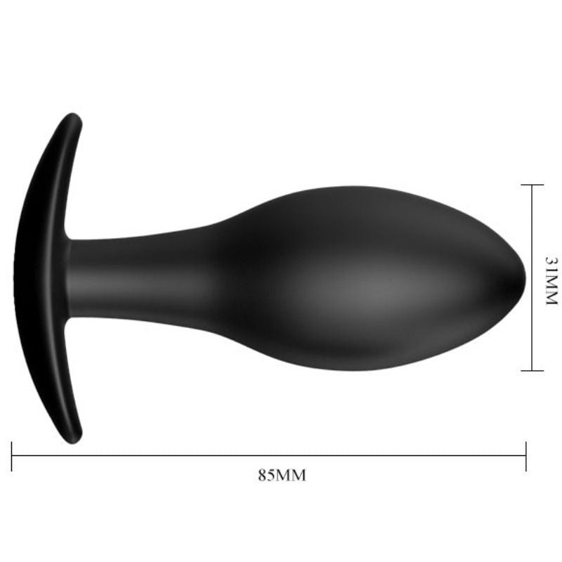 PRETTY LOVE - PLUG ANCLAJE SILICONA 8,5 CM NEGRO
