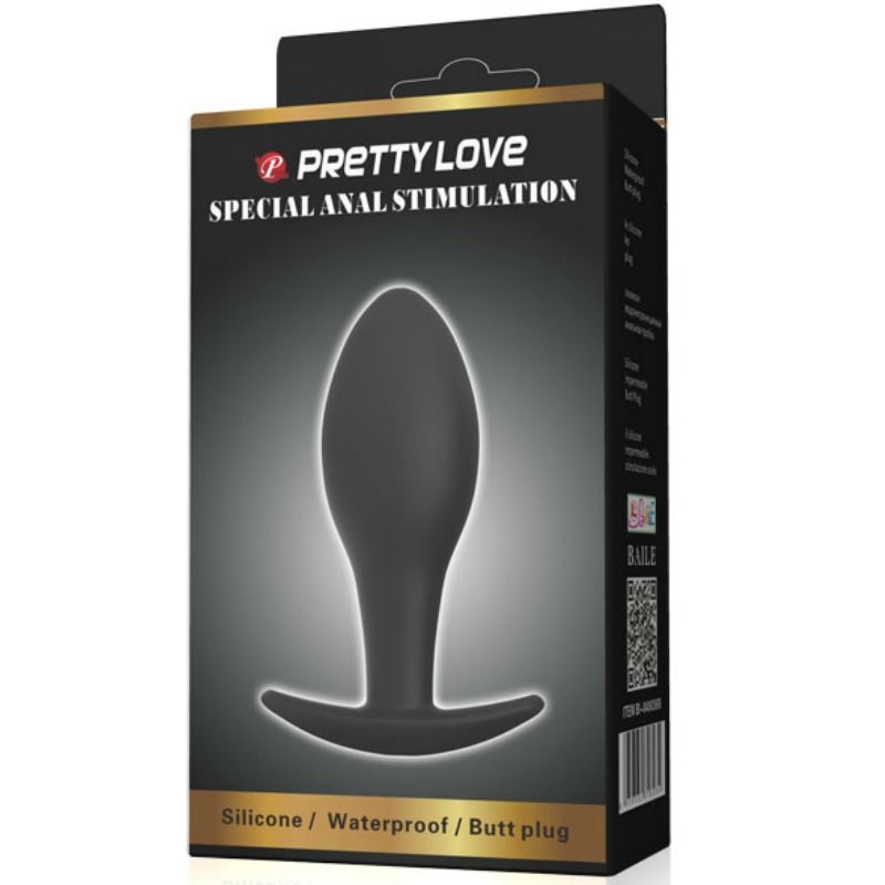 PRETTY LOVE - PLUG ANCLAJE SILICONA 8,5 CM NEGRO