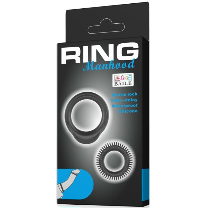 BAILE - KIT 2 ANILLOS DE SILICONA ANILLO MASCULINO