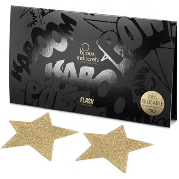 JOYERÍA - CUBREPEZONES INDISCRETS FLASH GOLDEN STAR