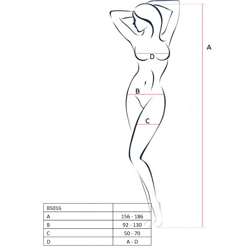 PASIÓN - MUJER BS016 BODYSTOCK ROJO TALLA ÚNICA
