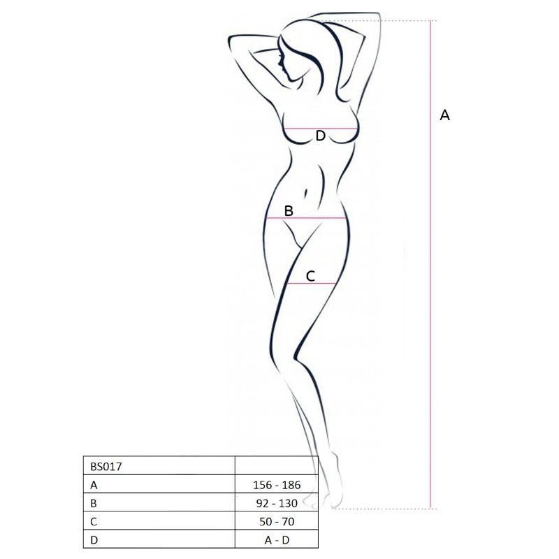 PASIÓN - MUJER BS017 BODYSTOCK BLANCO TALLA ÚNICA