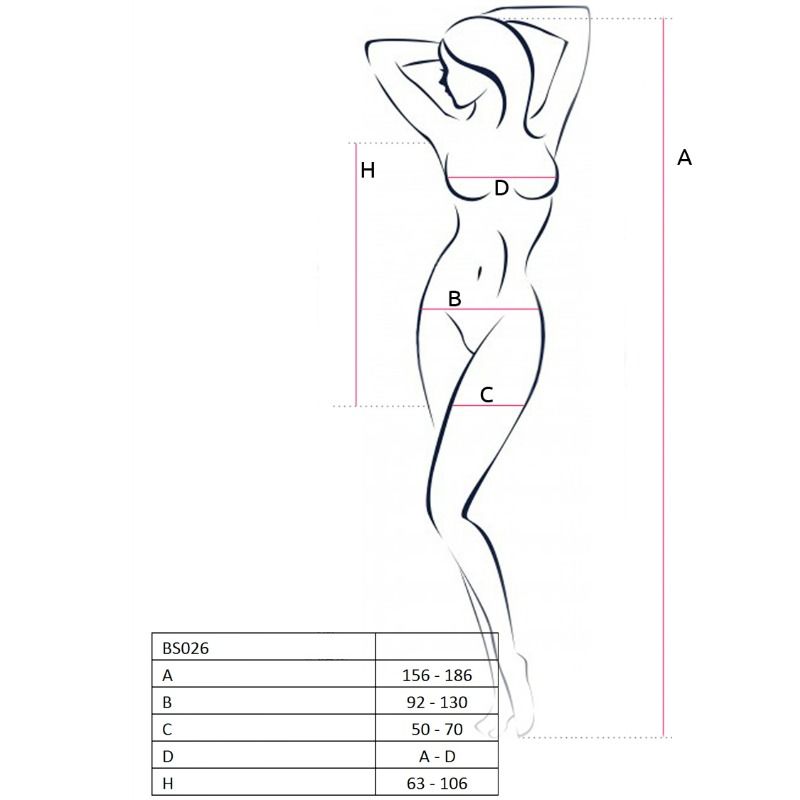 PASIÓN - MUJER BS026 VESTIDO NEGRO ESTILO BODYSTOCKING TALLA ÚNICA