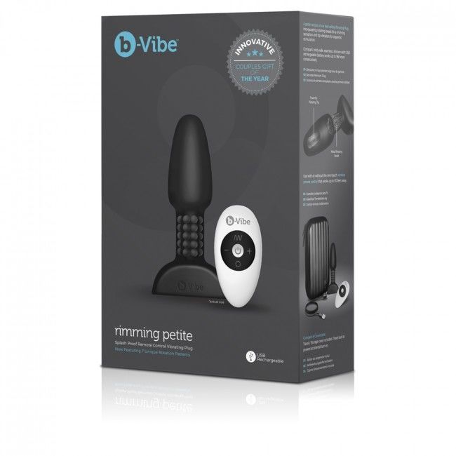 B-VIBE - PLUG ANAL CON CONTROL REMOTO Y ANILLO PEQUEÑO NEGRO
