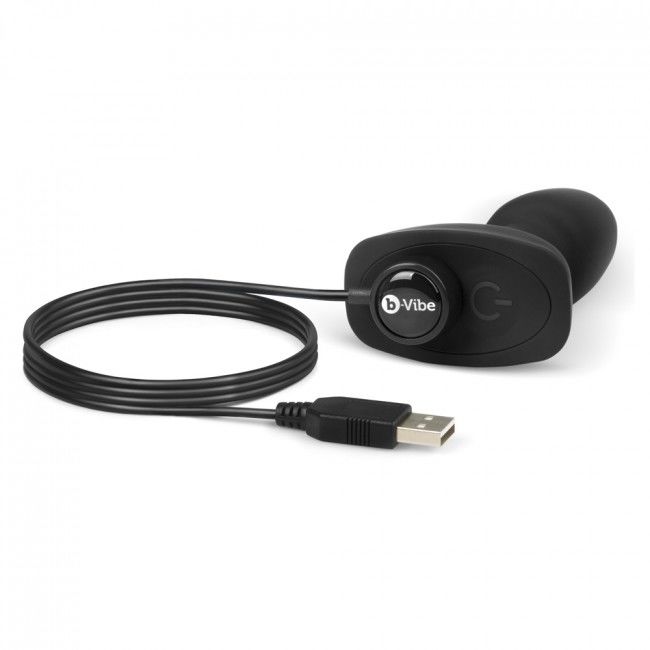 B-VIBE - PLUG ANAL CON CONTROL REMOTO Y ANILLO PEQUEÑO NEGRO