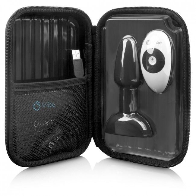 B-VIBE - PLUG ANAL CON CONTROL REMOTO Y ANILLO PEQUEÑO NEGRO