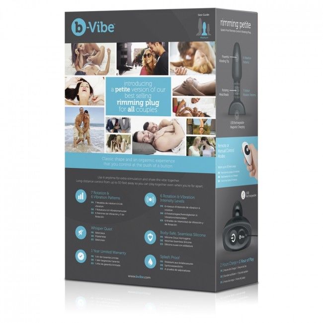 B-VIBE - PLUG ANAL CON CONTROL REMOTO Y ANILLO PEQUEÑO NEGRO