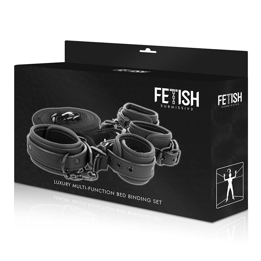 FETISH SUBMISSIVE - SET DE ESPOSAS Y CORBATAS CON FORRO DE NOPRENE