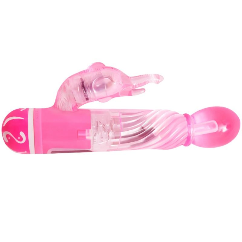 VIBRADOR MULTIVELOCIDAD CON ESTIMULADOR ROSA