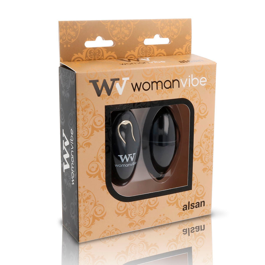 WOMANVIBE - ALSAN HUEVO CONTROL REMOTO SILICONA NEGRA NEGRA