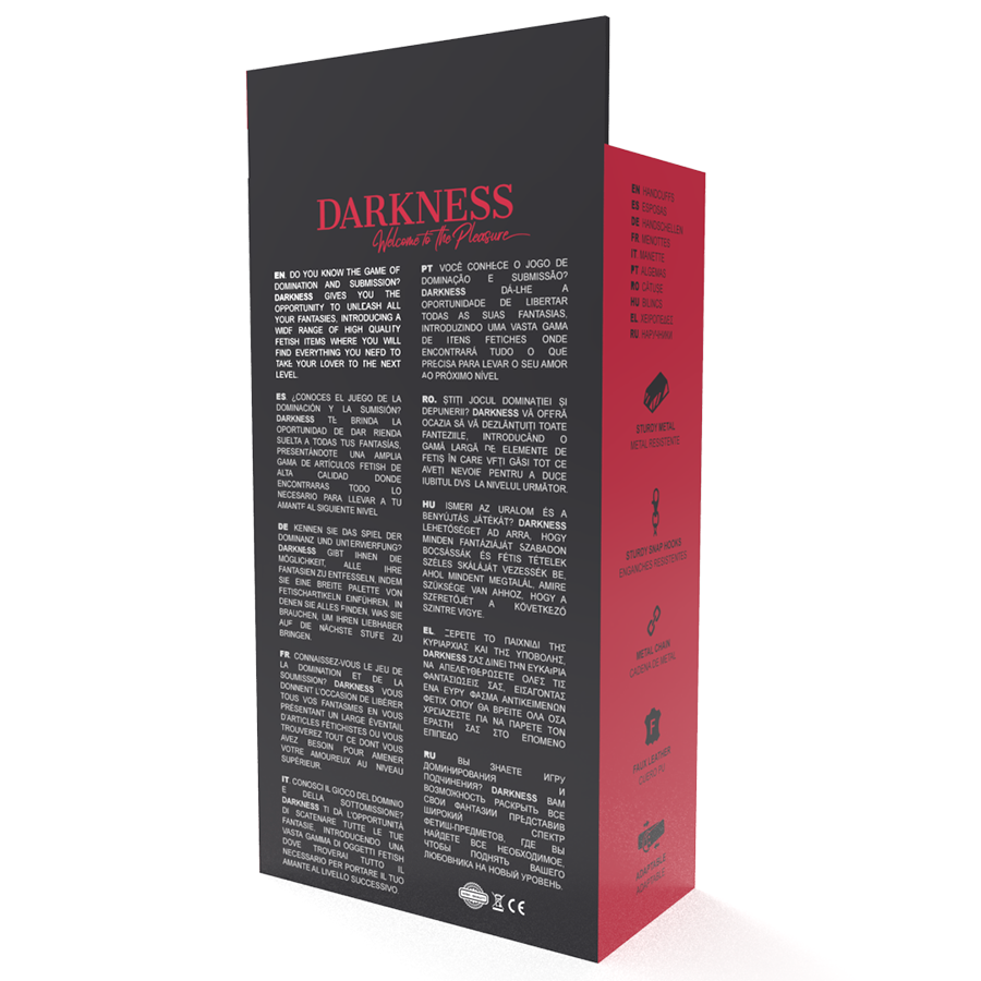 DARKNESS - PUÑOS AJUSTABLES PARA TOBILLOS DE CUERO NEGRO