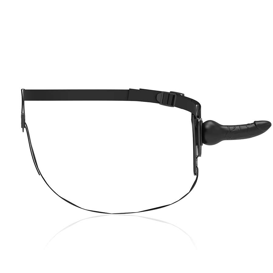 ARNÉS FETICHE SUBMISSIVE - SILICONA REALISTA NEGRA 16 CM