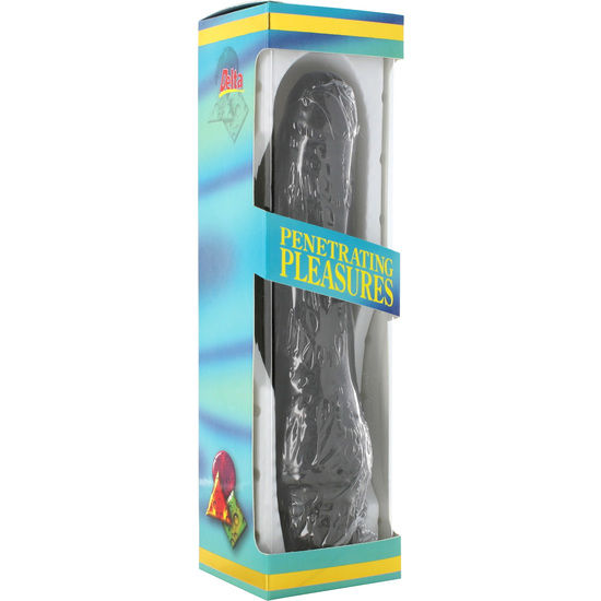 SEVEN CREATIONS - VIBRADOR DE VINILO PENE NEGRO FORMA P 20 CM