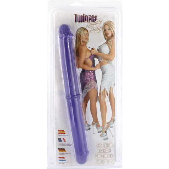 SIETE CREACIONES - PENE DOBLE 30 CM MORADO