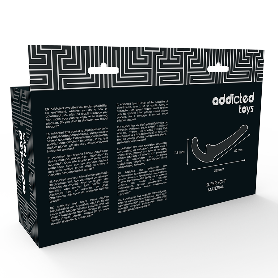 JUGUETES ADICTO - DILDO CON ARN S SIN SUJECIÓN NEGRA