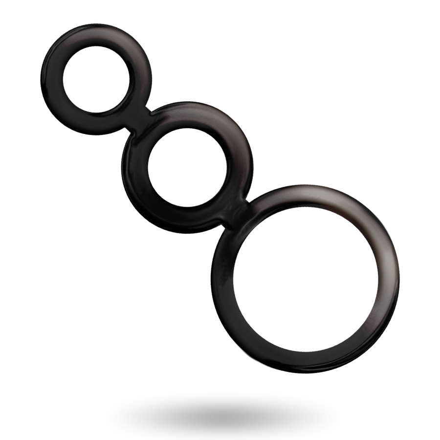 JUGUETES ADICTIVOS - SET DE ANILLOS - PARA PENE - AHUMADO