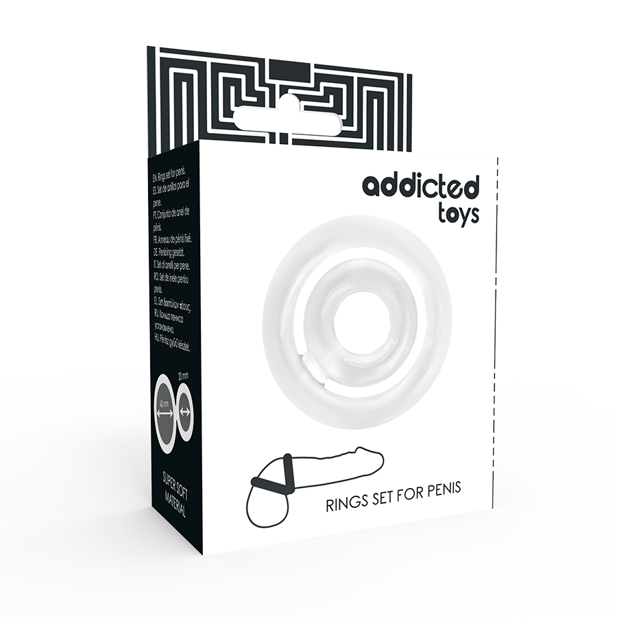 JUGUETES ADICTIVOS - POTENZ - ANILLO C TRANSPARENTE PARA EL PENE
