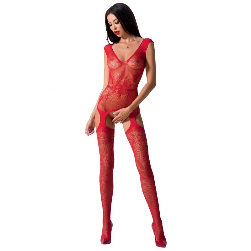 PASIÓN - MUJER BS062 BODYSTOCK ROJO TALLA ÚNICA