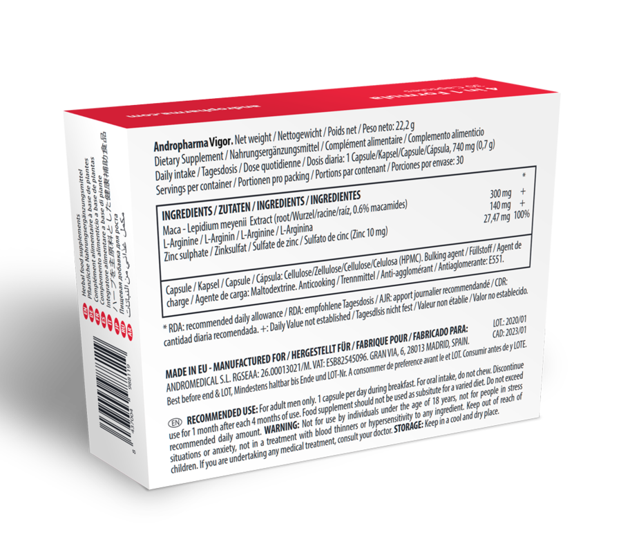 ANDROPHARMA VIGOR - LIBIDO INCREASING SUPPLEMENT