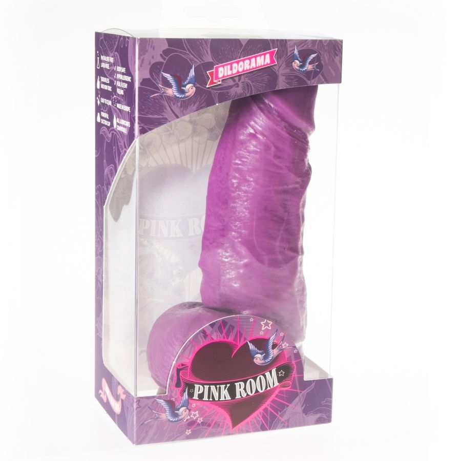 SALA ROSA - DILDO REALISTA DAYAN PÚRPURA 17 CM