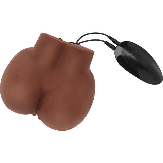 ACT - MASTURBADOR REALISTA DE CULO GRANDE CON VIBRADOR MARRÓN