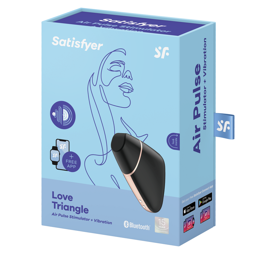 SATISFYER - ESTIMULADOR Y VIBRADOR LOVE TRIANGLE NEGRO