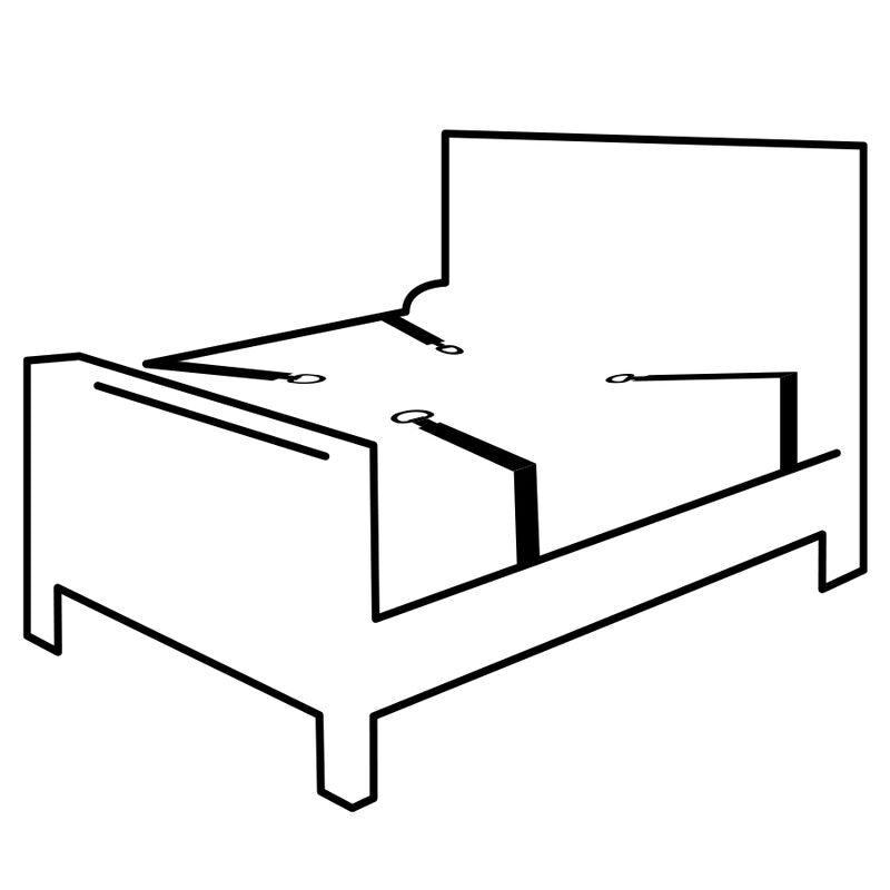 OSCURIDAD - JUEGO DE CORBATAS PARA CAMA