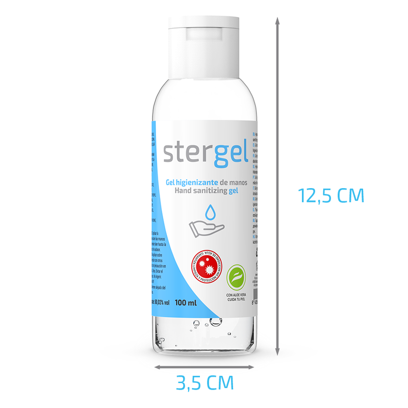 STERGEL - GEL DESINFECTANTE HIDROALCOHÓLICO DE MANOS CON ALOE VERA 100ML 
